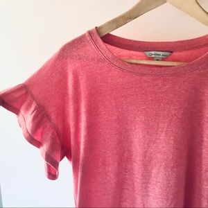 Calvin Klein Women’s Flutter Sleeve Tshirt, XS